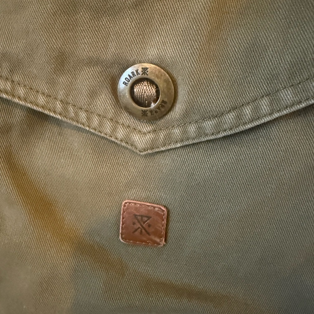 Roark Men’s Livingston Quilted Vest Size M army brown green Jamie Thomas - Picture 12 of 12